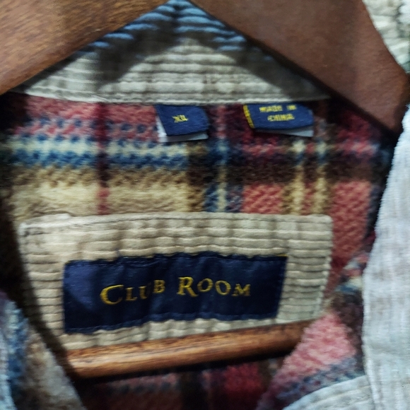 Corduroy Plaid Lined Men's Jacket Tan XL - Picture 5 of 6